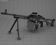 PK machine gun 3d model