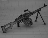 PK machine gun 3d model