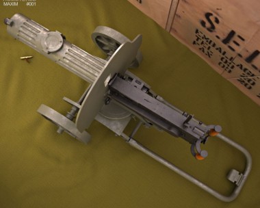 Maxim gun 1910 3D Model