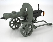 Maxim gun 1910 3d model