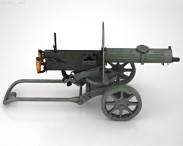 Maxim gun 1910 3d model