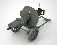 Maxim gun 1910 3d model