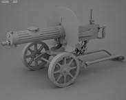 Maxim gun 1910 3d model