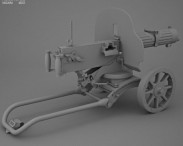 Maxim gun 1910 3d model