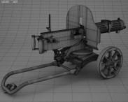 Maxim gun 1910 3d model