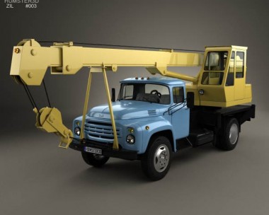 ZIL 130 Crane Truck 1964 3D Model