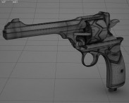 Webley-Fosbery Automatic Revolver 3d model