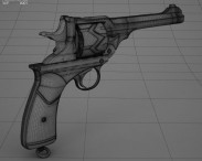 Webley-Fosbery Automatic Revolver 3d model