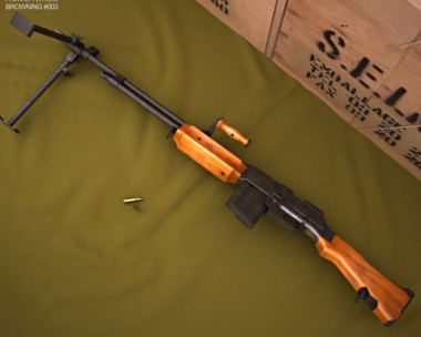 Browning M1918 Automatic Rifle 3D Model