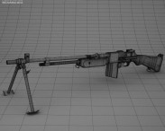 Browning M1918 Automatic Rifle 3d model