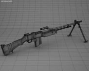 Browning M1918 Automatic Rifle 3d model