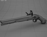 Flintlock Tower Sea Service Pistol 3d model