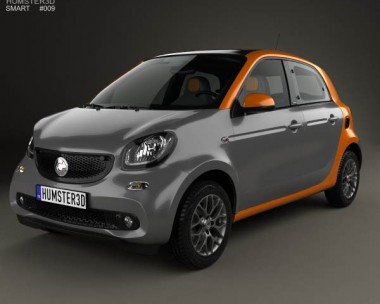 Smart Forfour 2014 3D Model