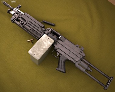 M249 Para light machine gun 3D Model