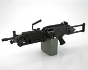 M249 Para light machine gun 3d model