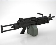 M249 Para light machine gun 3d model