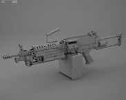 M249 Para light machine gun 3d model