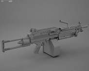 M249 Para light machine gun 3d model