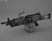 M249 Para light machine gun 3d model