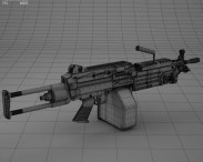 M249 Para light machine gun 3d model