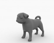 Pug Puppy 3d model