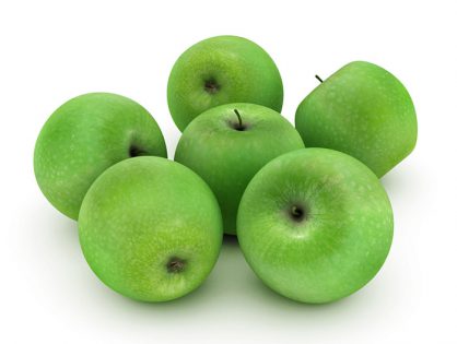Green apples 3D model