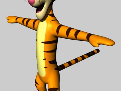 Cartoon tiger - Free 3D models