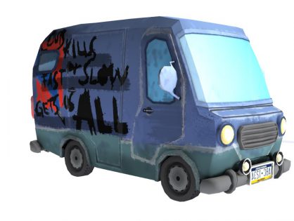 Cartoon Minibus