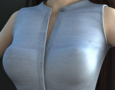 Denim female vest