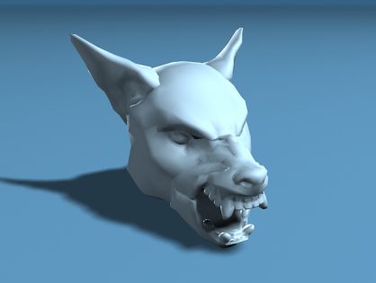 Wolf Head Skull