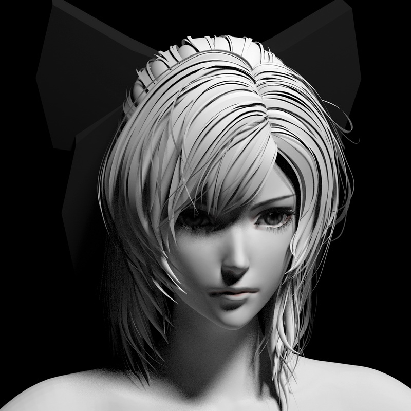 Hair Anime 3D Model Free Download