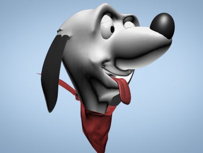 Cartoon dog head