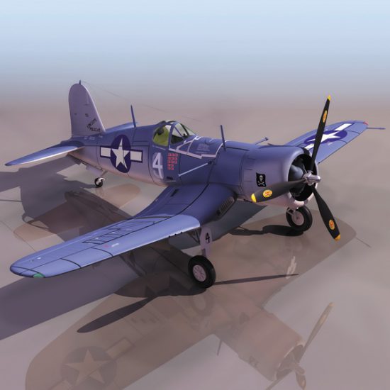 Chance Vought F4U Corsair - Free 3D models