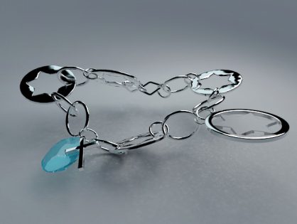 Bracelet with Gem 3D model