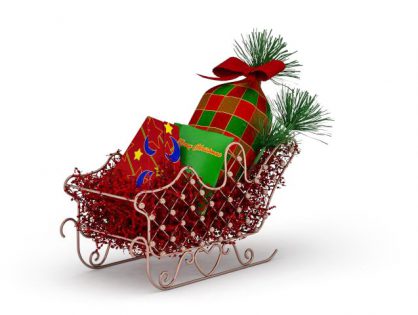 Christmas sleigh with gifts