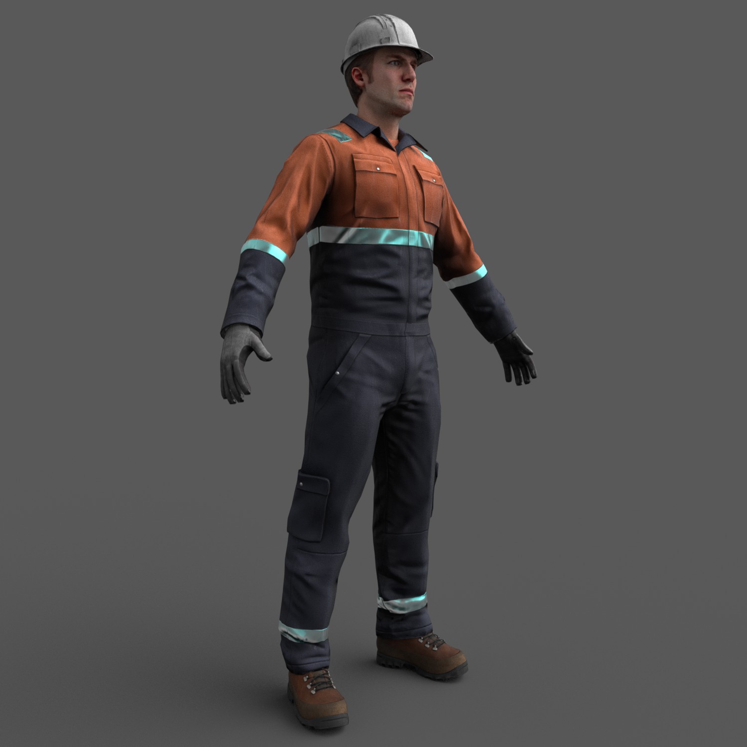 Construction Worker 3D  model  Download for Free 