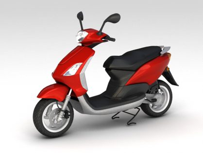Red Moped 3D model