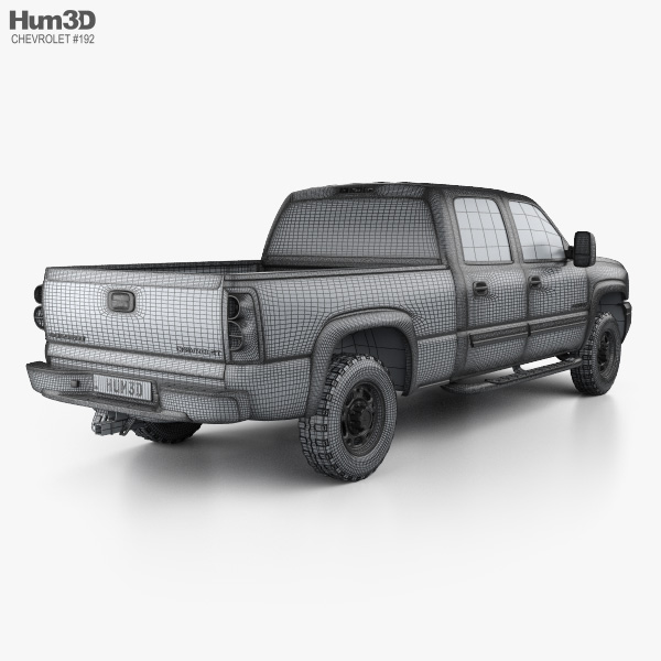 Chevrolet Silverado 2500 Crew Cab Long bed 2007 3D model