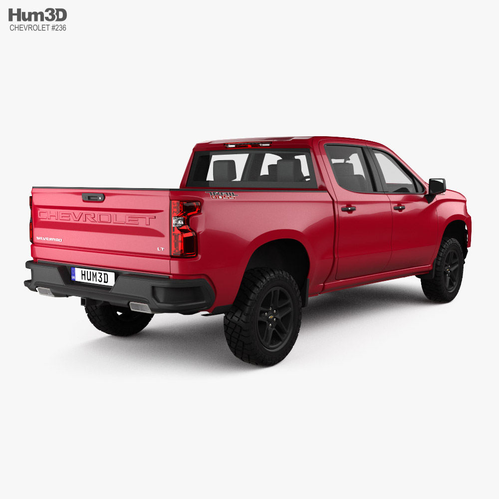 Chevrolet Silverado Crew Cab 1500 LT Z71 Trail Boss 2021 3D model
