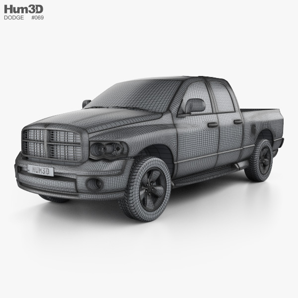 Dodge Ram 1500 Quad Cab SLT 2006 3D model