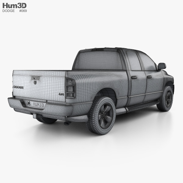 Dodge Ram 1500 Quad Cab SLT 2006 3D model