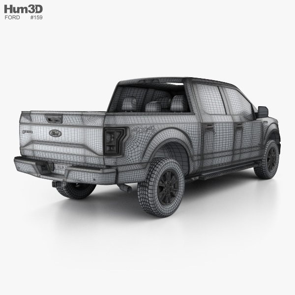 Ford F-150 Super Crew Cab XLT 2017 3D model