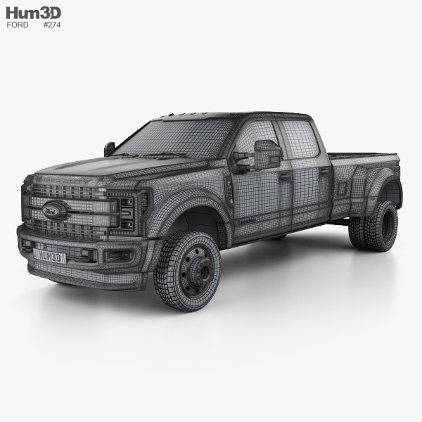 Ford F-450 Super Duty Super Crew Cab Platinum 2018 3D model