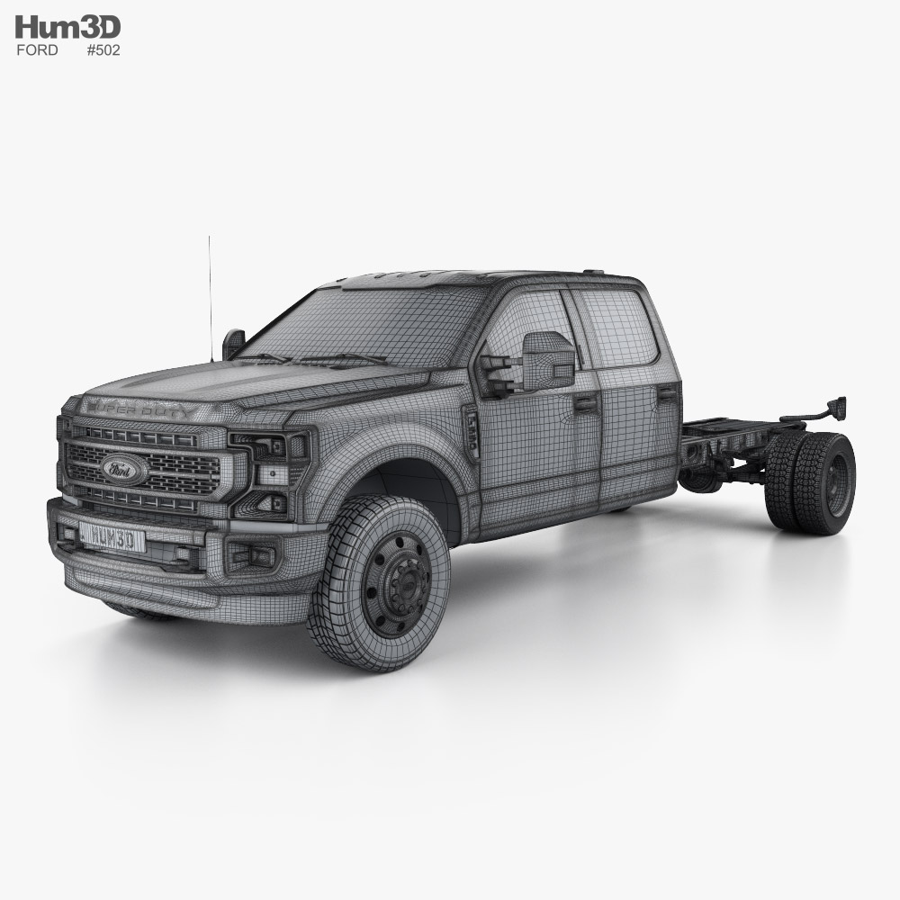 Ford F-550 Super Duty Crew Cab Chassis Lariat 2024 3D model