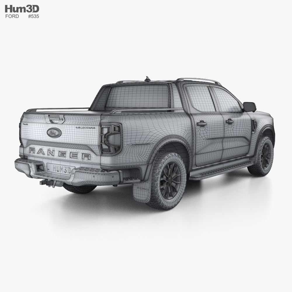 Ford Ranger Double Cab Wildtrak 2024 3D model