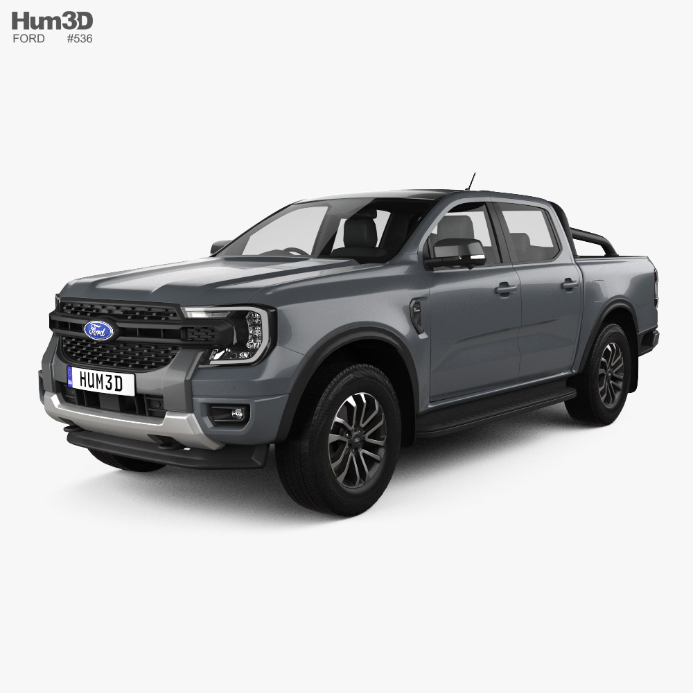 Ford Ranger Double Cab Sport 2024 3D model