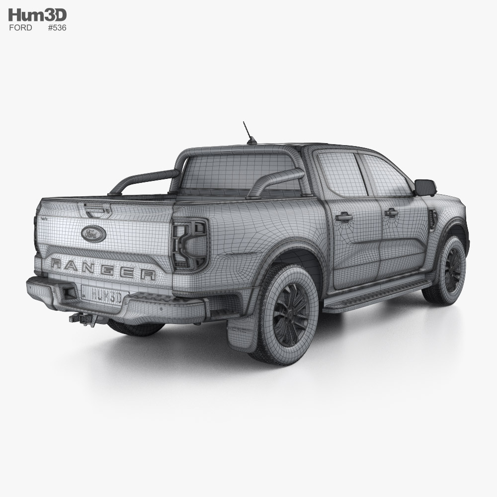 Ford Ranger Double Cab Sport 2024 3D model