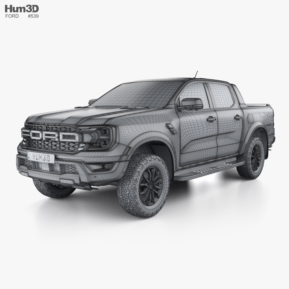Ford Ranger Double Cab Raptor 2024 3D model