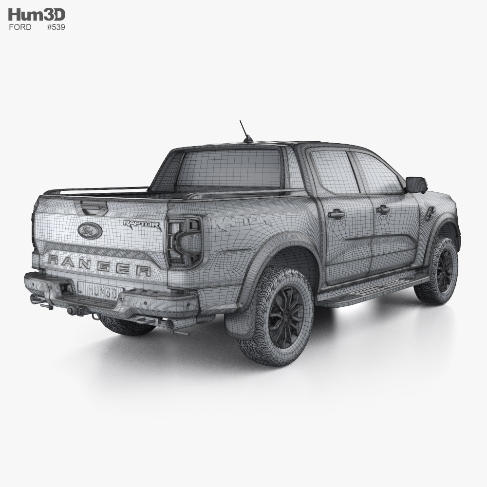 Ford Ranger Double Cab Raptor 2024 3D model