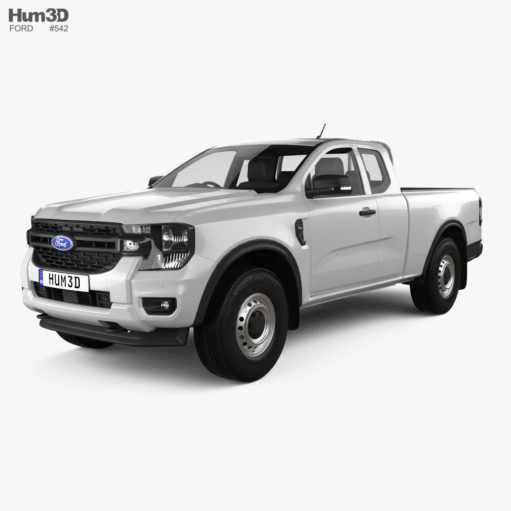 Ford Ranger Extended Cab XL 2024 3D model